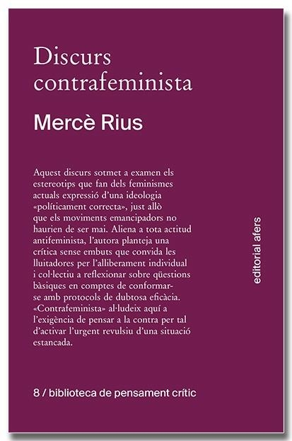 Discurs contrafeminista | Rius Santamaria, Mercè | Llibreria La Figaflor - Abrera