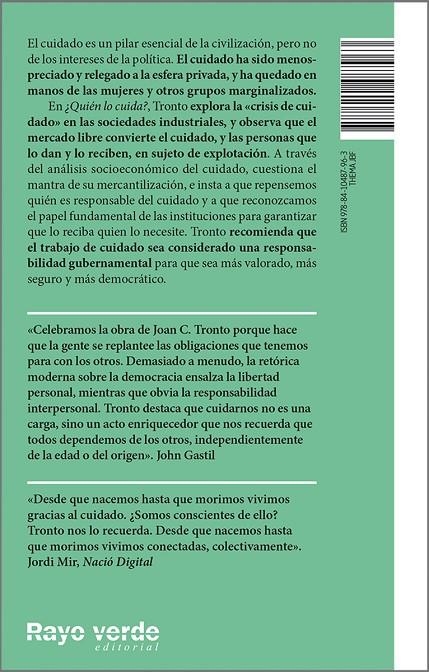 ¿Quién lo cuida? | C. Tronto, Joan | Llibreria La Figaflor - Abrera