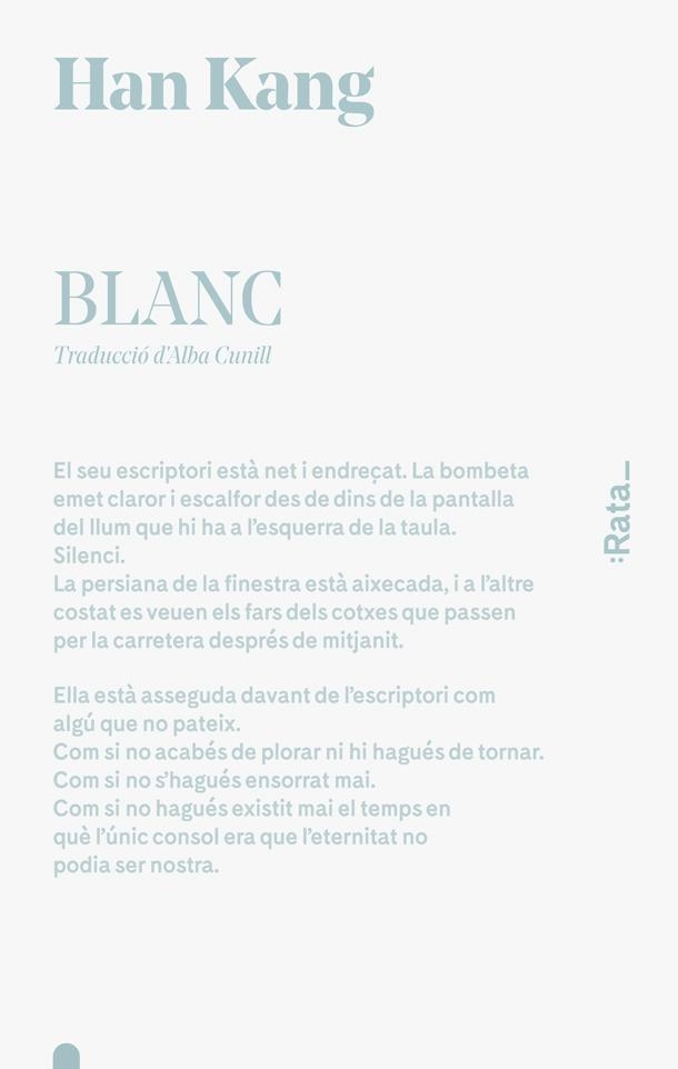 Blanc | Kang, Han | Llibreria La Figaflor - Abrera