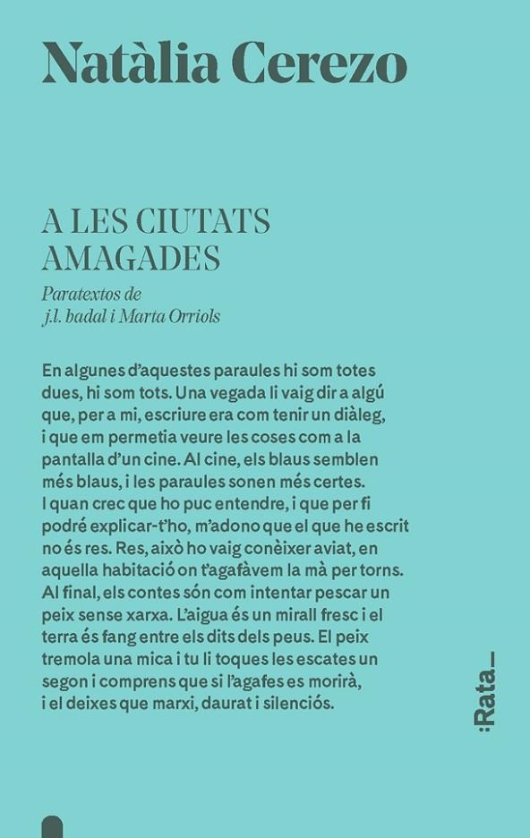 A les ciutats amagades | Cerezo, Natàlia | Llibreria La Figaflor - Abrera