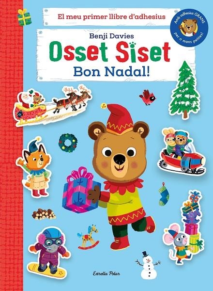 Osset Siset. El meu primer llibre d'adhesius. Bon Nadal! | Davies, Benji | Llibreria La Figaflor - Abrera